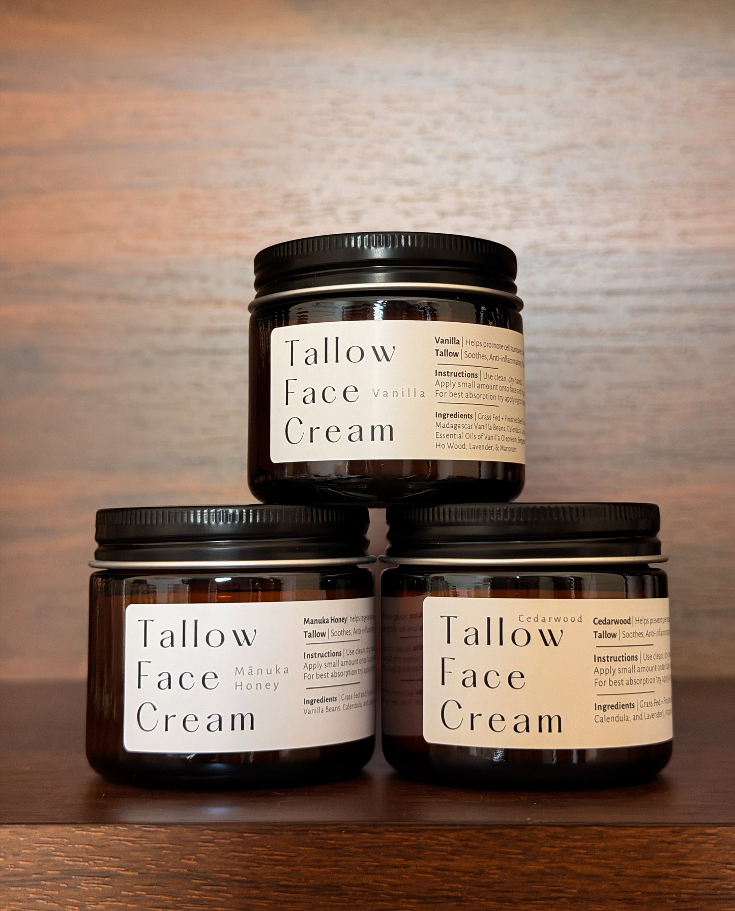 Tallow Face Crèam | PURE Grass Fed + Finished Beef Suet | Grapefruit